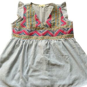 The Nines Women’s Colorful Embroidered Blouse